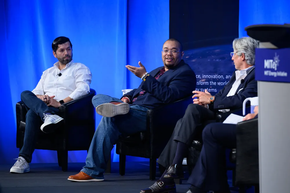 A panel speaks at Energizing@MIT: the MIT Energy Initiative’s annual research conference.