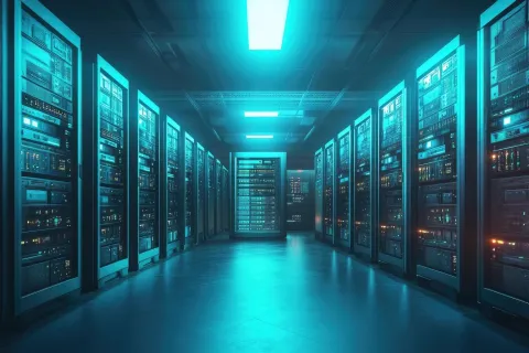 Interior of data center