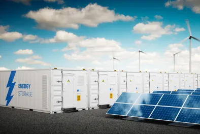 Energy storage boxes in a row